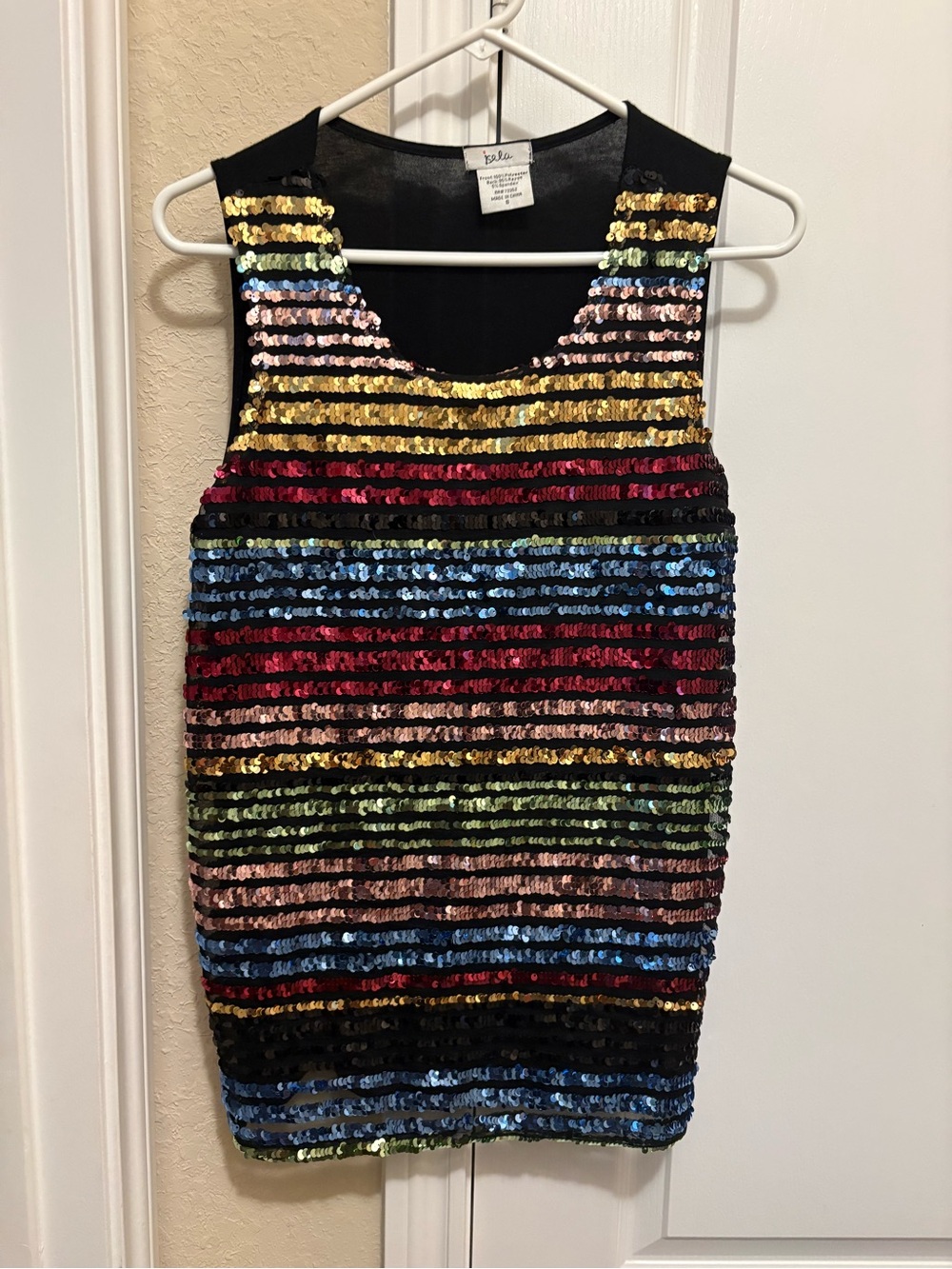Sequin Stripe Tank Top - Multicolor